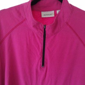 Avenue Pink Jogger Zip-Up Shirt